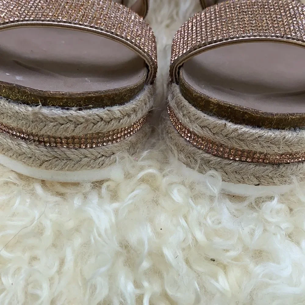 Madden girl rhinestone platform espadrille sandals